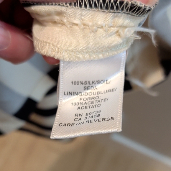 BCBGMaxAzria Black and White Striped Mini Dress - Picture 5 of 7